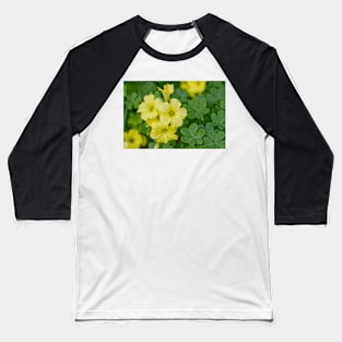 Yellow Flowered Clovers Baseball T-Shirt